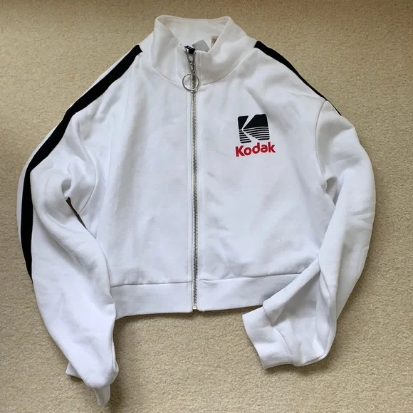 H M Divided white hoodie Kodak women s size S